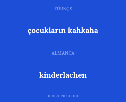 kinderlachen - çocukların kahkaha