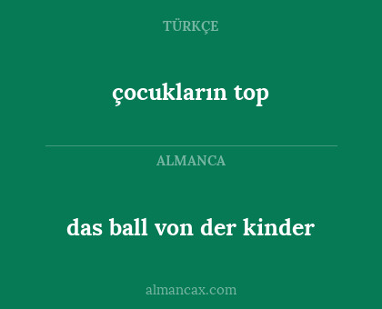 çocukların top - das ball von der kinder