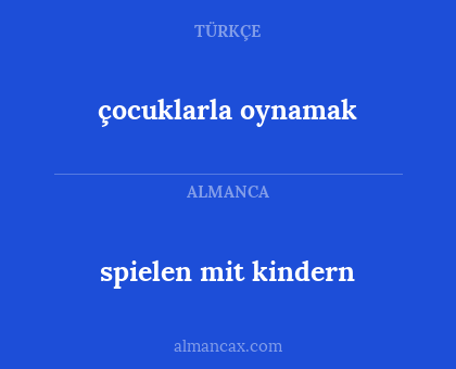 spielen mit kindern - çocuklarla oynamak