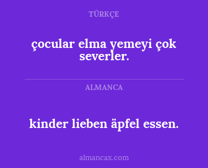 çocular elma yemeyi çok severler. - kinder lieben äpfel essen.