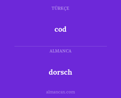 dorsch - cod
