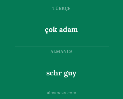 sehr guy - çok adam