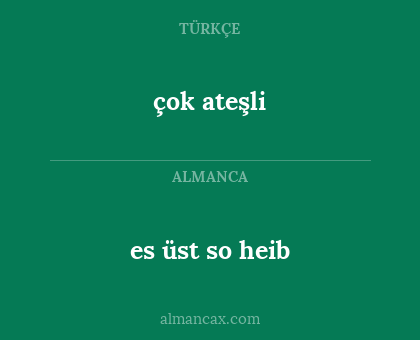 çok ateşli - es üst so heib
