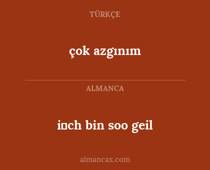 çok azgınım - i̇ch bin soo geil