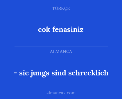 - sie jungs sind schrecklich - cok fenasiniz