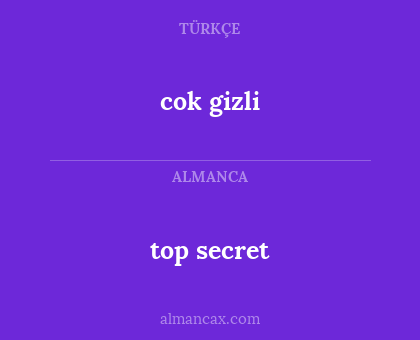 top secret - cok gizli