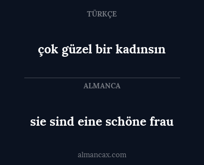 çok güzel bir kadınsın - sie sind eine schöne frau