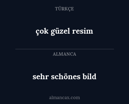 sehr schönes bild - çok güzel resim