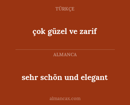çok güzel ve zarif - sehr schön und elegant