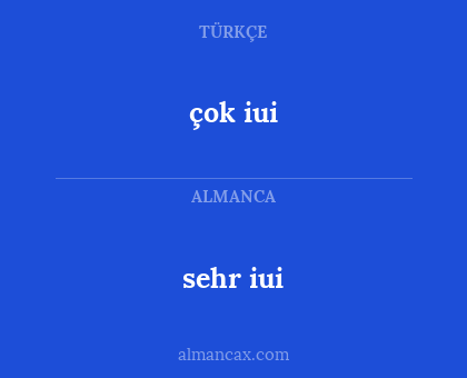 sehr iui - çok iui