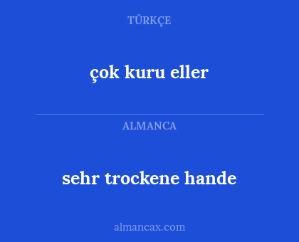 çok kuru eller - sehr trockene hande