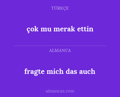 fragte mich das auch - çok mu merak ettin