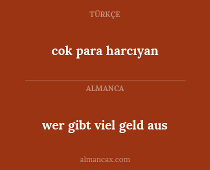 wer gibt viel geld aus - cok para harcıyan