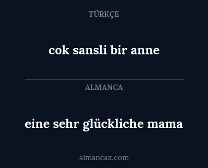 cok sansli bir anne - eine sehr glückliche mama