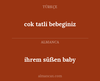 cok tatli bebeginiz - ihrem süßen baby