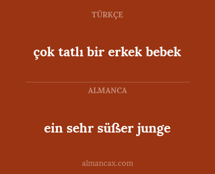 çok tatlı bir erkek bebek - ein sehr süßer junge