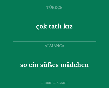 so ein süßes mädchen - çok tatlı kız