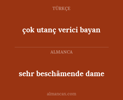 çok utanç verici bayan - sehr beschämende dame