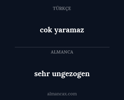 cok yaramaz - sehr ungezogen