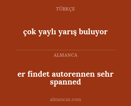 çok yaylı yarış buluyor - er findet autorennen sehr spanned