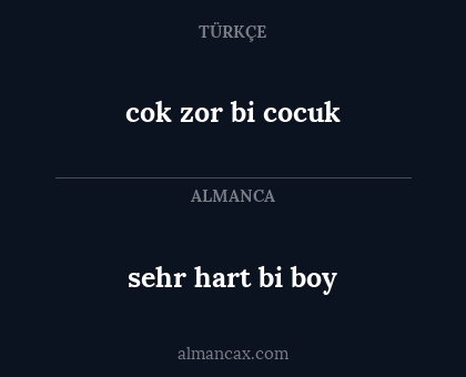 cok zor bi cocuk - sehr hart bi boy