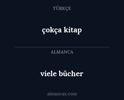 çokça kitap - viele bücher