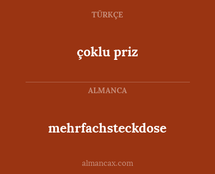 çoklu priz - mehrfachsteckdose