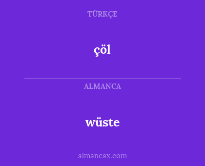 çöl - wüste