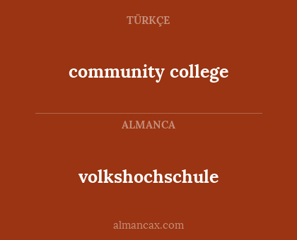 volkshochschule - community college