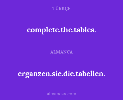 complete.the.tables. - erganzen.sie.die.tabellen.