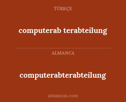 computerabterabteilung - computerab terabteilung