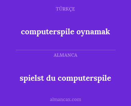 computerspile oynamak - spielst du computerspile