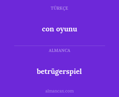 betrügerspiel - con oyunu