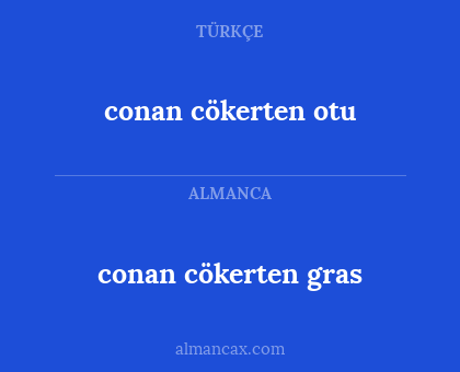conan cökerten gras - conan cökerten  otu