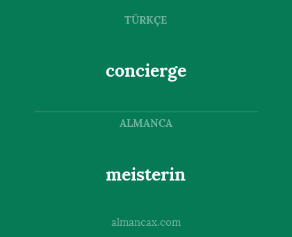 concierge - meisterin