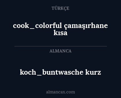 cook_colorful çamaşırhane kısa - koch_buntwasche kurz