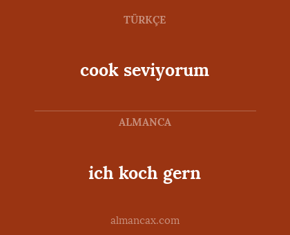 cook seviyorum - ich koch gern