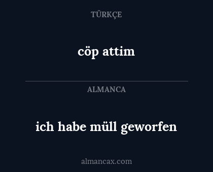 ich habe müll geworfen - cöp attim