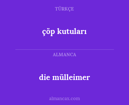 çöp kutuları - die mülleimer