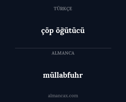 çöp öğütücü - müllabfuhr