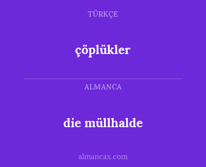 çöplükler - die müllhalde