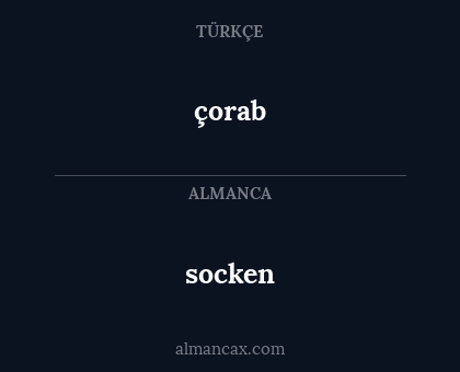 socken - çorab