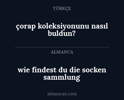 çorap koleksiyonunu nasıl buldun? - wie findest du die socken sammlung