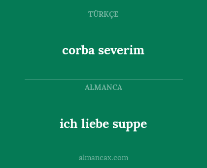 corba severim - ich liebe suppe
