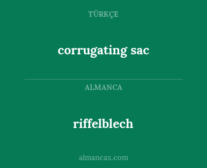 corrugating sac - riffelblech