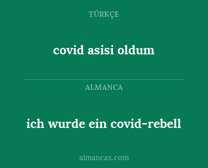 covid asisi oldum - ich wurde ein covid-rebell