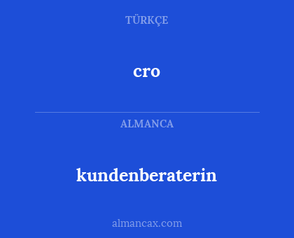 cro - kundenberaterin