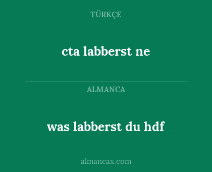 was labberst du hdf - cta labberst ne