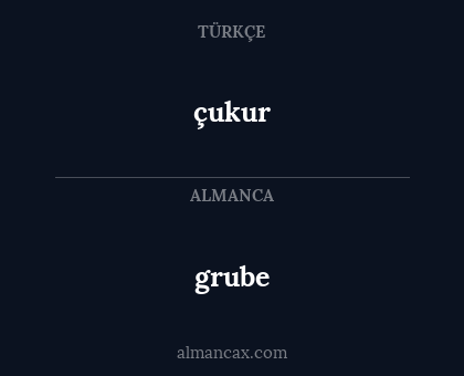 çukur - grube