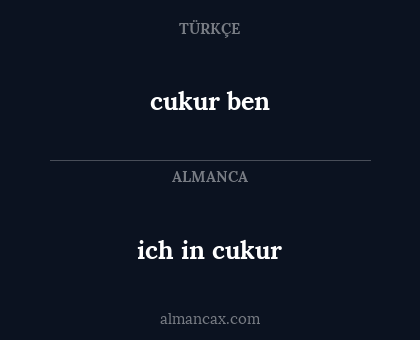 cukur ben - ich in cukur
